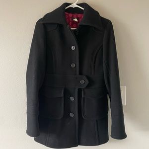 J. Crew Black Wool Coat, Size 4